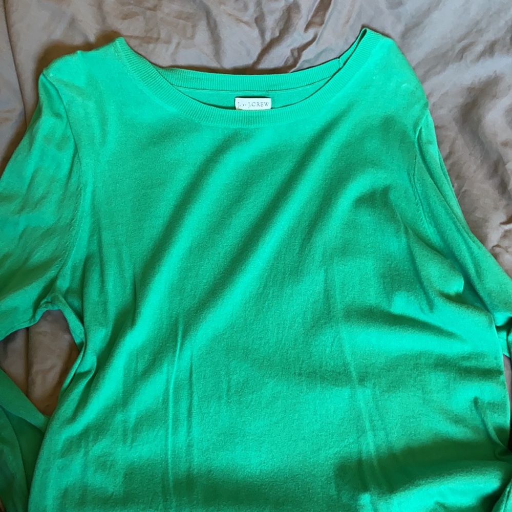 JCrew Kelly Green thin sweater